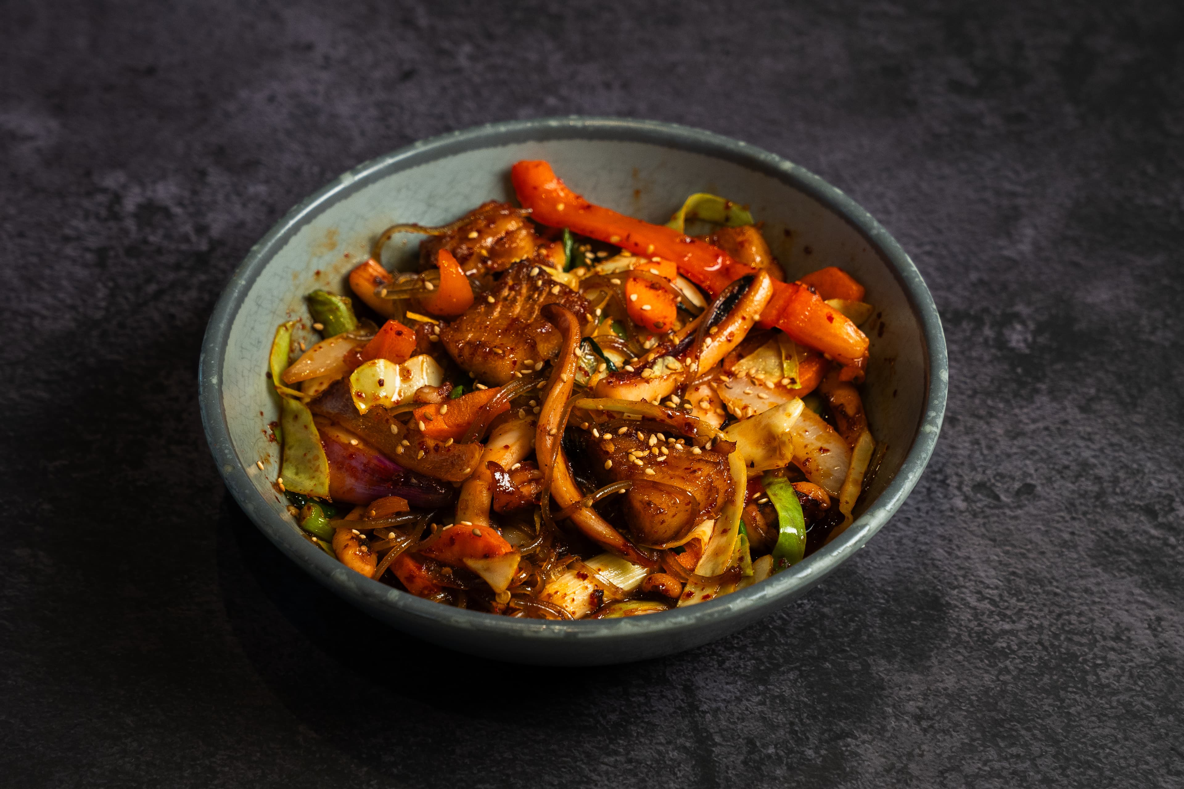 Spicy Squid & Pork Belly Stir-fry